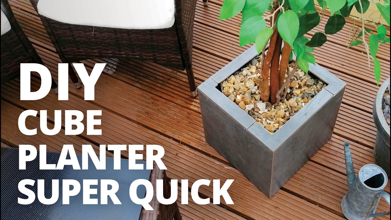 HOW TO MAKE A PLANTER FROM TILES, LARGE PLANTER HOME MADE DIY