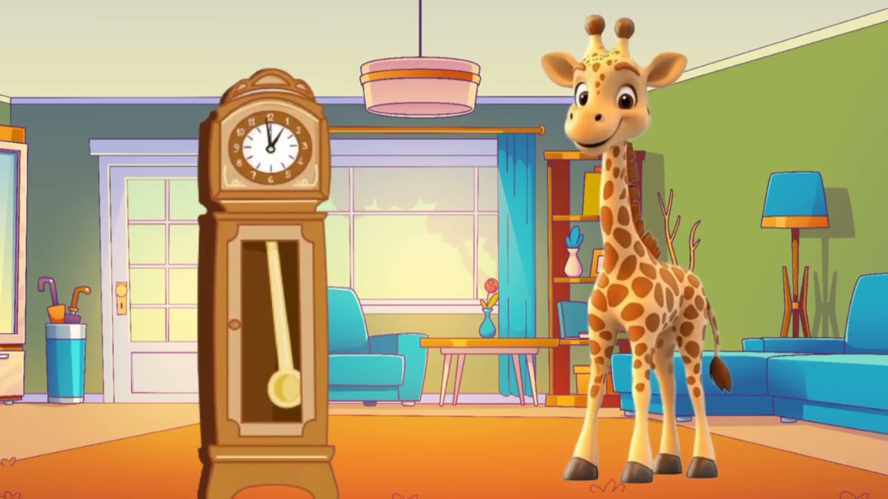 Hickory Dickory Dock Giraffe Song | Nursery Rhymes & Kids Songs | Rhyme Time Kids