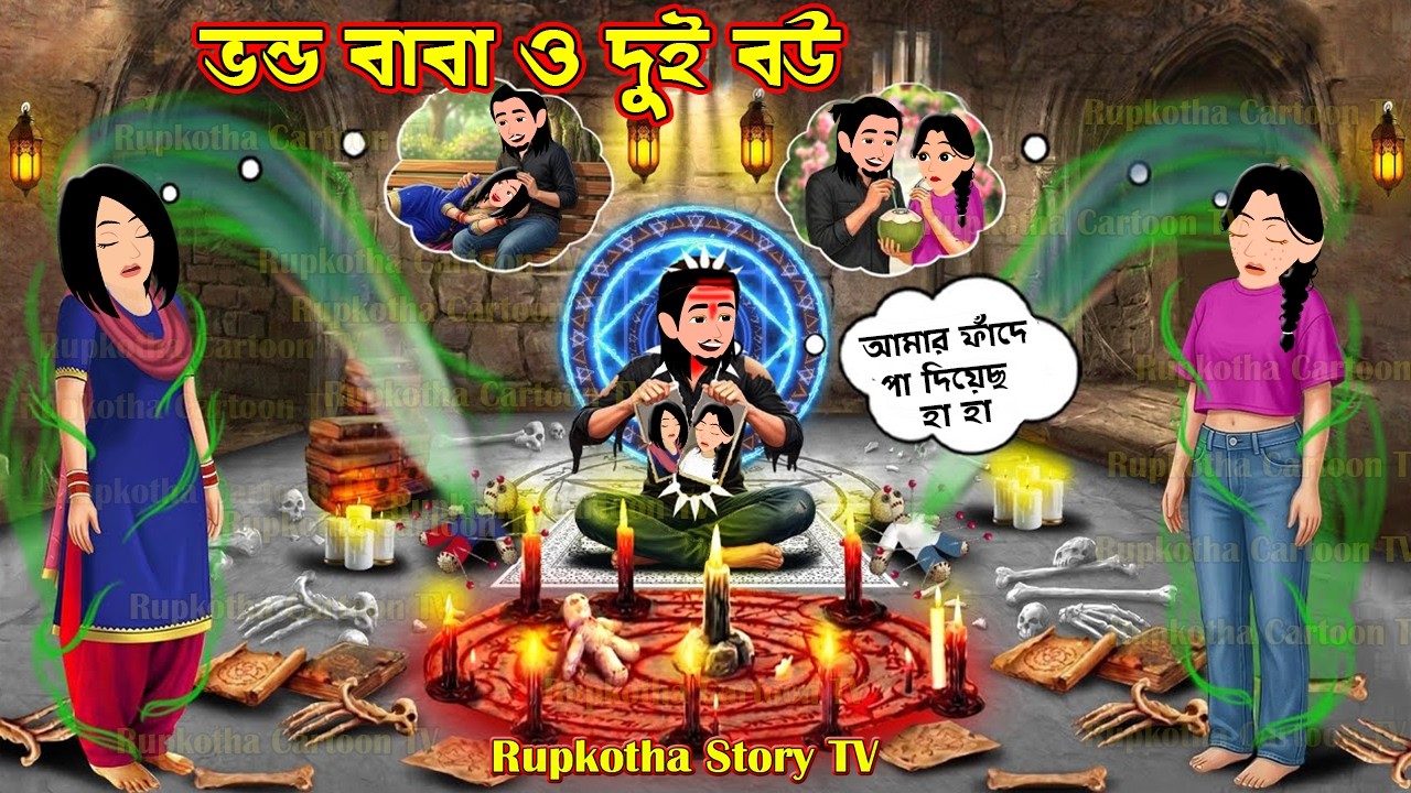 ভন্ড বাবা ও দুই বউ Bhondo Baba Dui Bou | Bangla Cartoon | Rupkotha Story TV | Rupkotha Cartoon TV