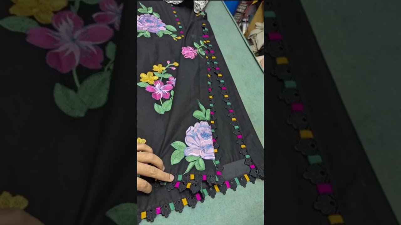 Latest/trendy/beautiful/unique shirt Daman design ideas for girls#ytvideos#trendydamandesigns#viral