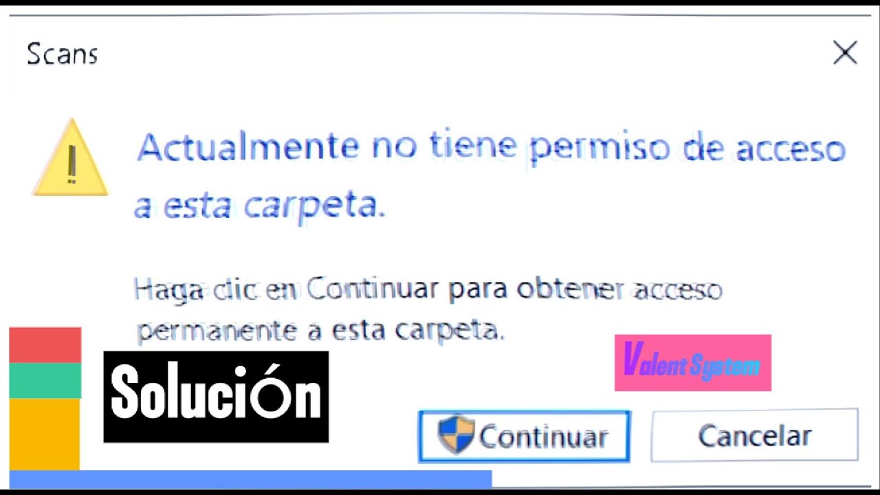 Actualmente no tienes permiso de acceso a ésta carpeta