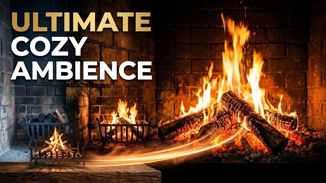 🔥 Relaxing Fire Sounds - The BEST Burning Fireplace with Crackling Fire Noise (2 HOURS) Fireplace 4K