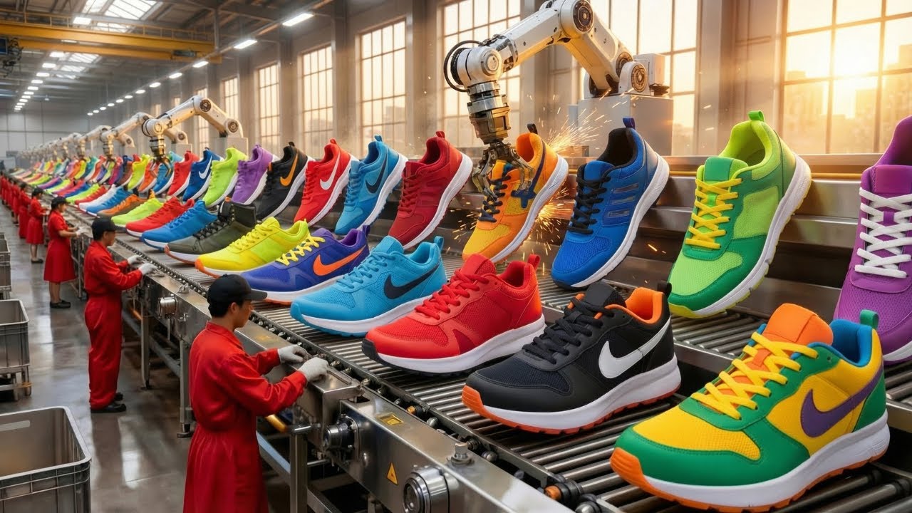 Inside a Leather Shoes Factory | Full Automated Process From Raw Leather to Finished Shoes