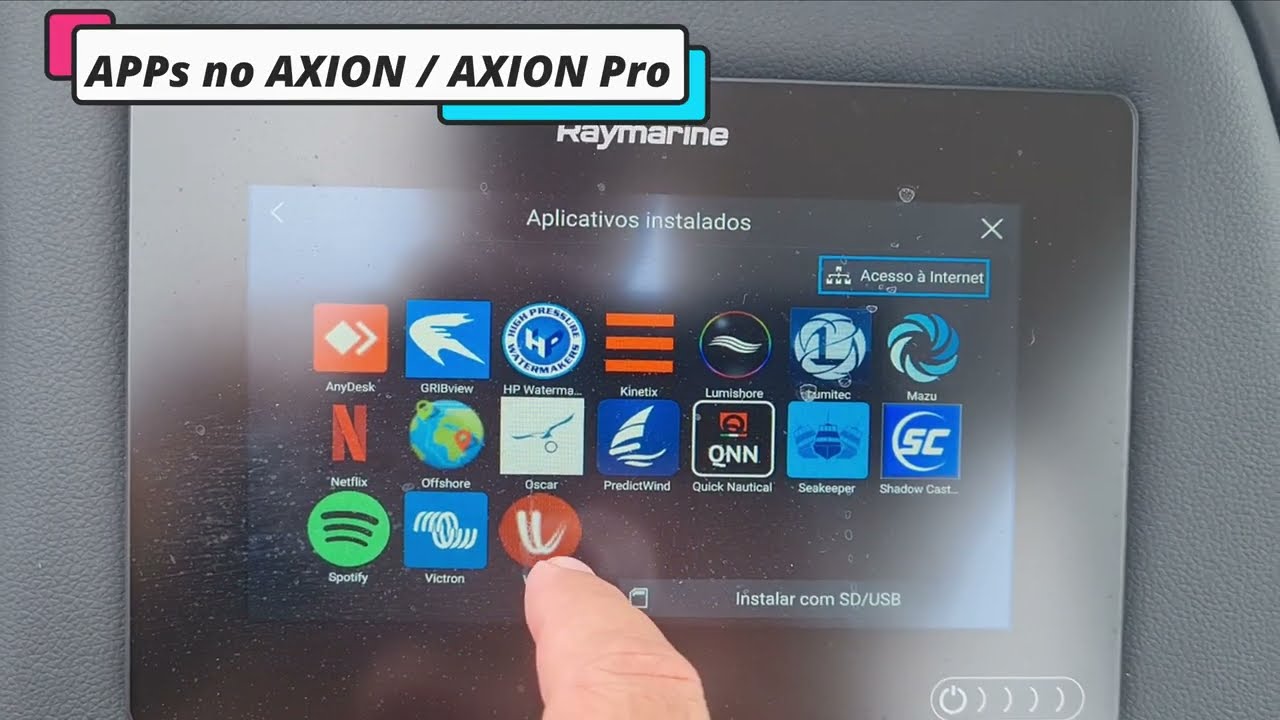 Raymarine - Instalar APP Windy e Predict Wind no AXION e AXION Pro