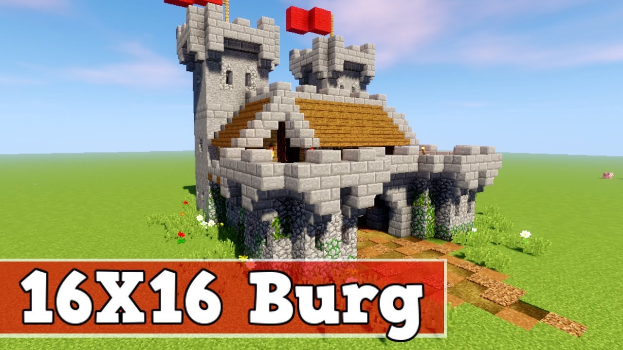 Wie baut man eine kleine Burg in Minecraft | Minecraft Burg bauen deutsch tutorial