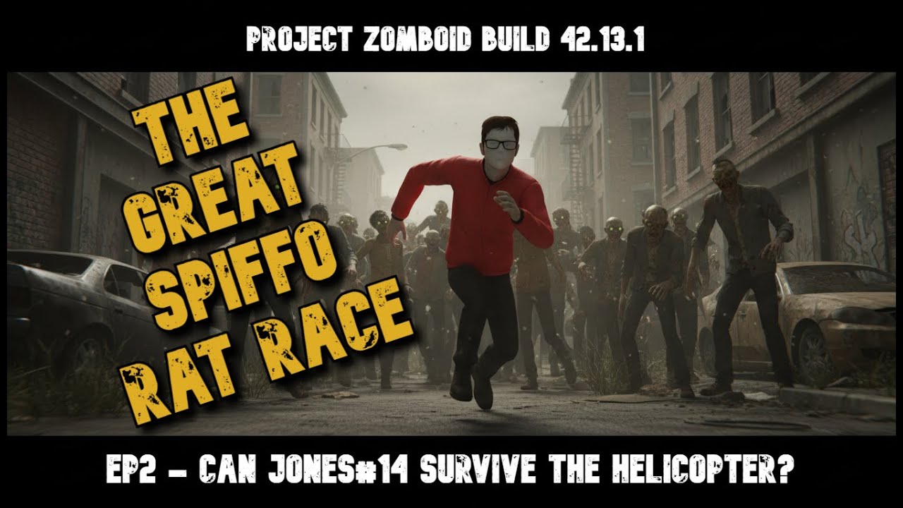 Ep.2 - Can Jones#14 Survive the Helicopter? | Project Zomboid B42.13.1|No Mods|GSRR #ratrace