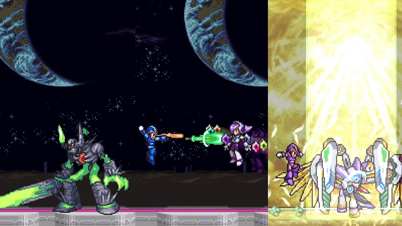 MegaMan X8 Demake - Sigma & Lumine (Unarmored no damage)
