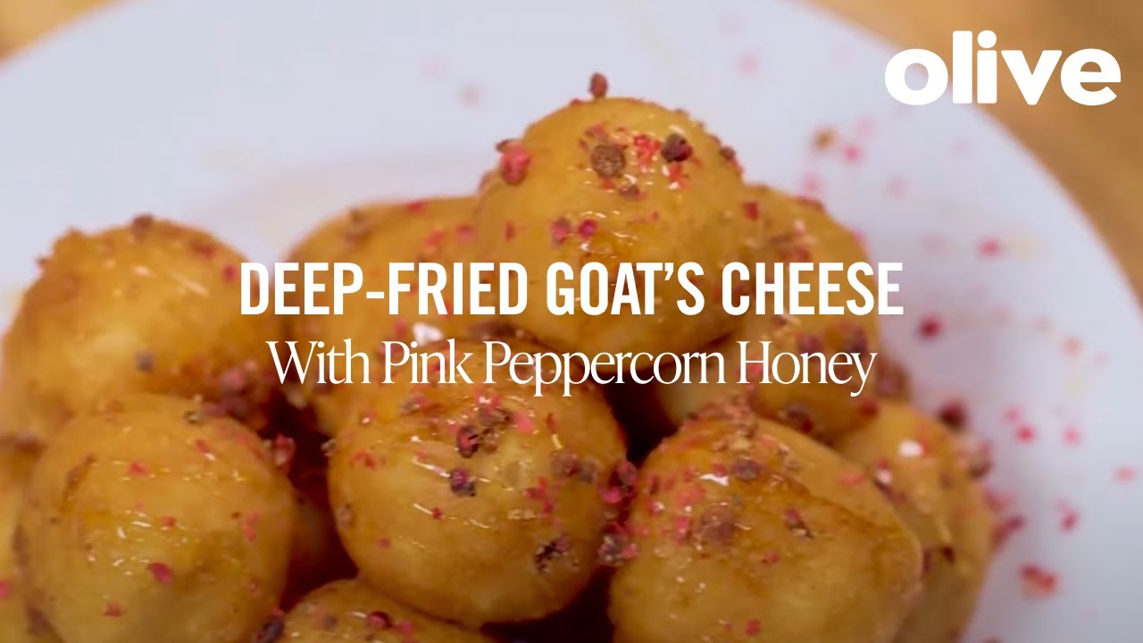 How to make: Deep-fried goat&rsquo;s cheese with pink peppercorn honey
