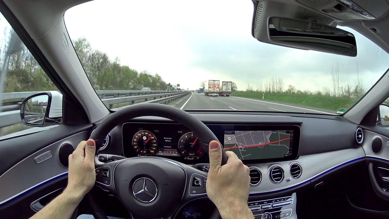 Mercedes 2016 E200 W213 Autobahn OnBoard TestDrive POV