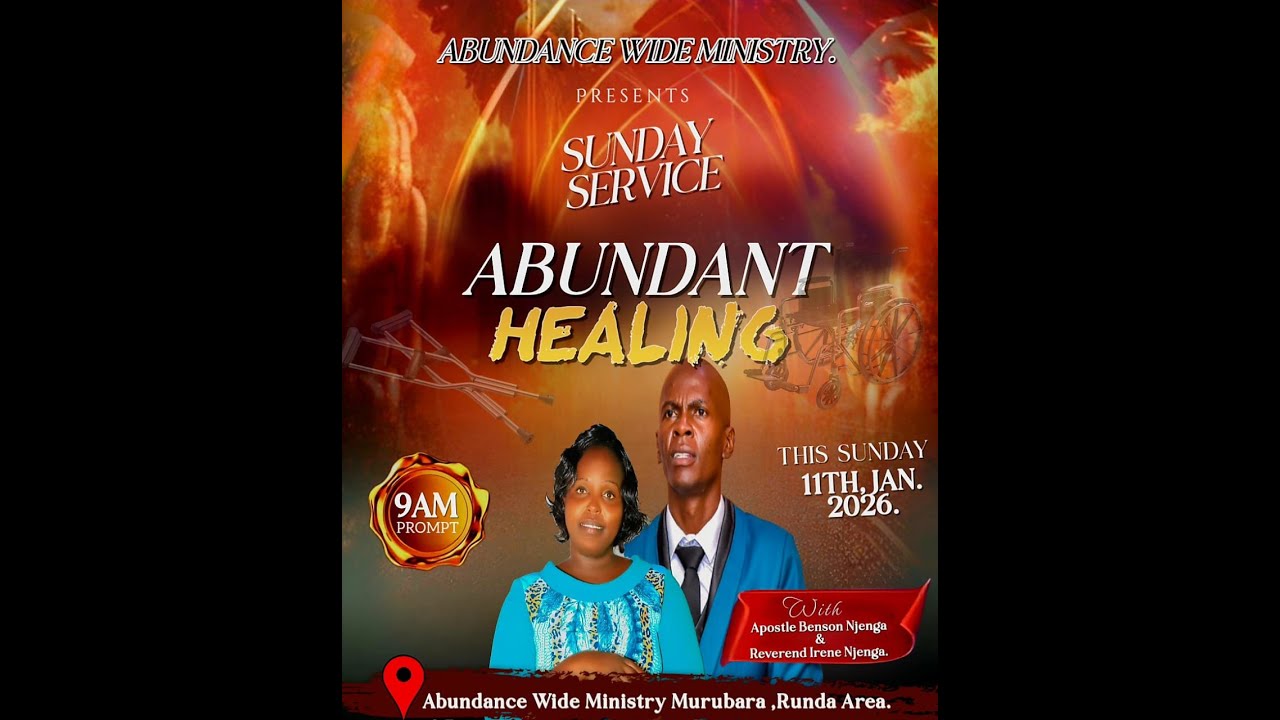 SUNDAY MAIN SERVICE.11.01.2026. ABUNDANT HEALING.
