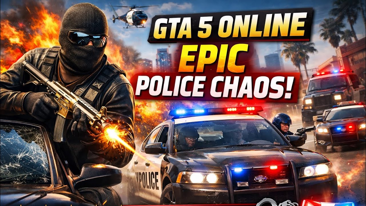 Grand Theft Auto V || Free Roam || Police Chase