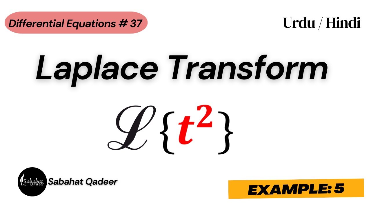 Laplace Transform of t^2 || Laplace Transformation