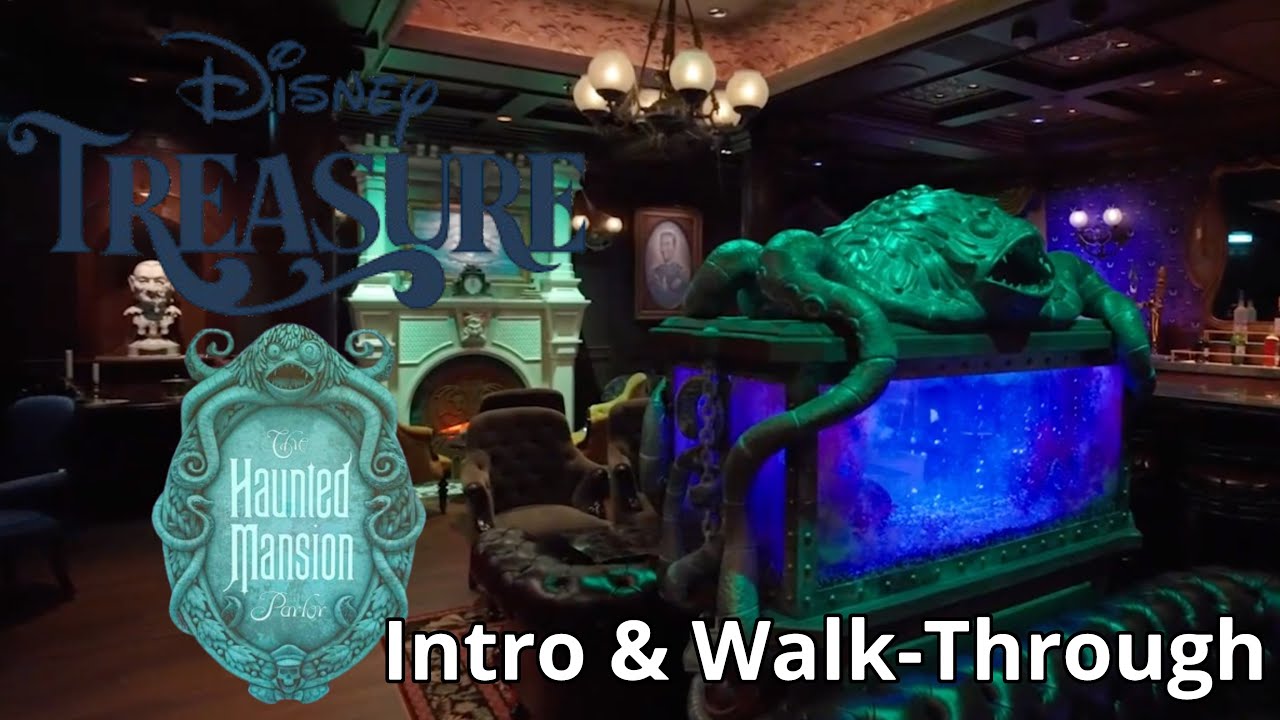 NEW Haunted Mansion Parlor Walk-Through & Intro | Disney Treasure | Disney Cruise Line