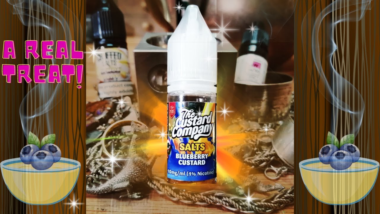 SUPER CREAMY! Blueberry custard! By #TheCustardCompany UK. Nic Salts, E-liquid.