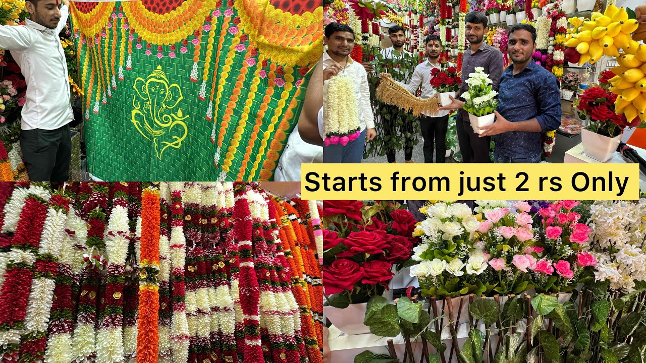 Avenue road biggest manufacturer and Wholesale suppliers of artificial flowers and garland/@chickpet