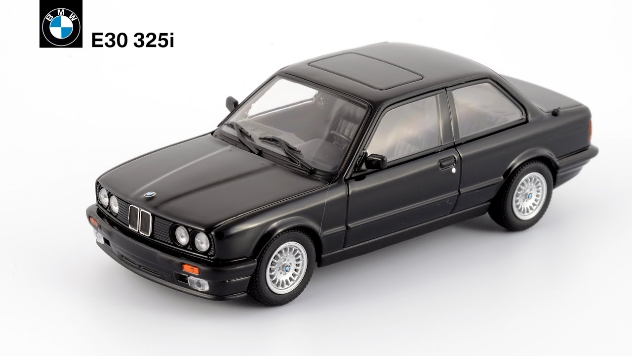 BMW E30 325i 1989 Schwarz • Minichamps Sondermodell • Масштабные модели автомобилей 1980-х 1:43