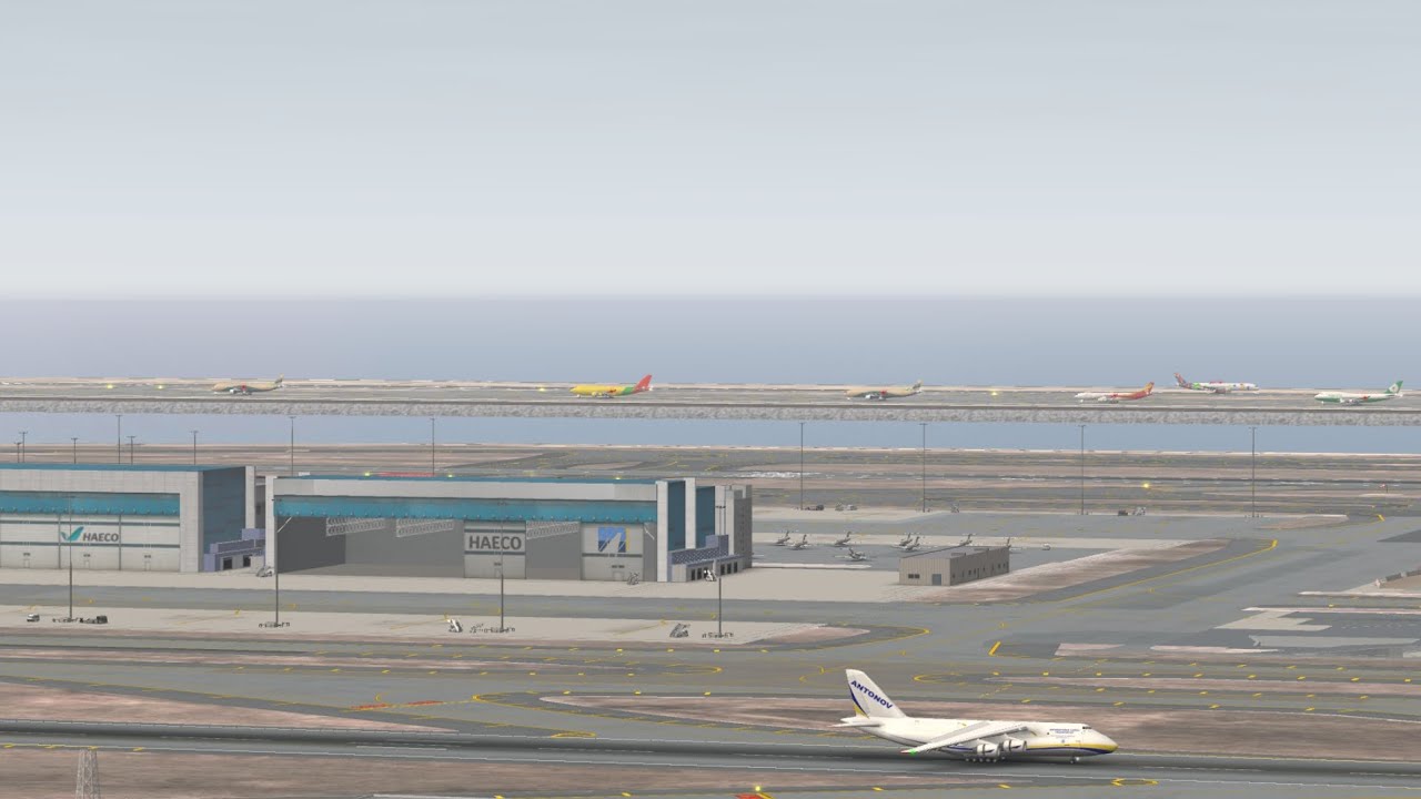 World of Airports 3.4.0 New airport Hong Kong | Reworked B744F | Gameplay #2 Part 2