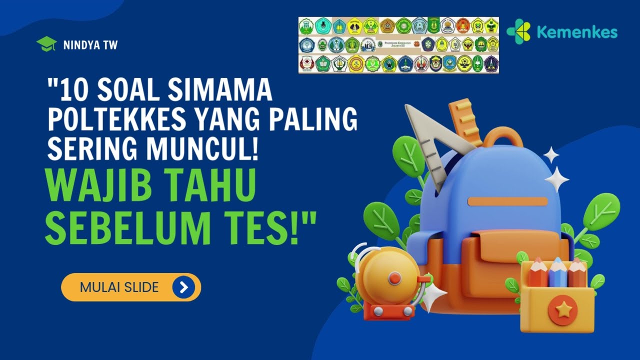 10 Soal SIMAMA / SIPENMARU Poltekkes yang Paling Sering Muncul! Persiapkan Diri Kamu!