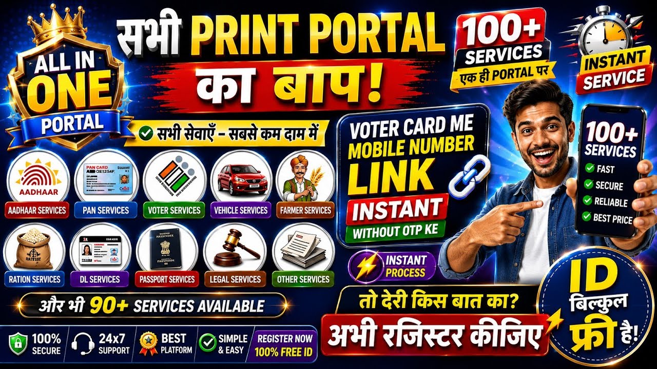 free print portal I'd kaise le|| best print portal || UCL print portal | 50+ service available 