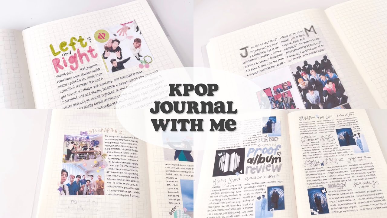 kpop journal with me: catching up on spreads~ bts, enhypen ⭐️