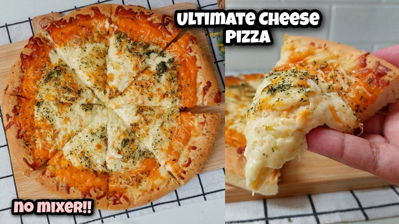 OOOMG!! ULTIMATE CHEESE PIZZA TANPA TELUR TANPA MIXER!! SUPER NGEJUUU!!