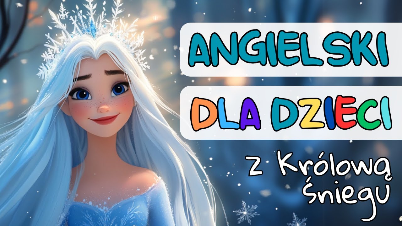 ❄️ Zimowe słówka po angielsku – Królowa Śniegu uczy dzieci angielskiego!☃️ Angielski dla dzieci 💙🤍❤️