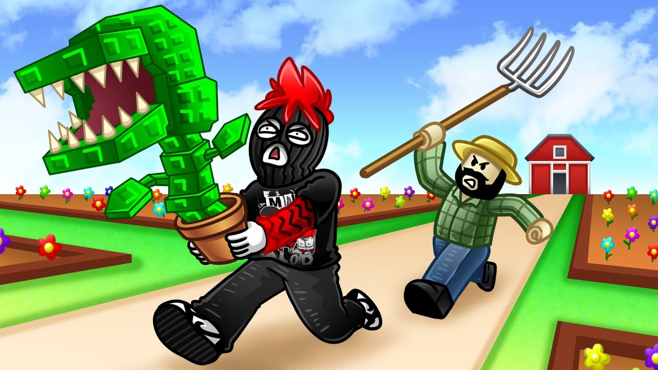 Roblox : Steal a Garden 🌺 ฉันกลายเป็นโจร ขโมยพืชหายากจากเกษตรกร