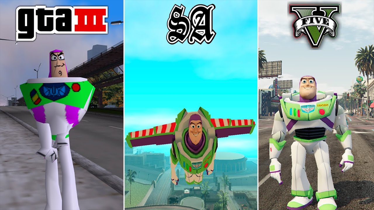Buzz Lightyear in GTA Games (Evolution)