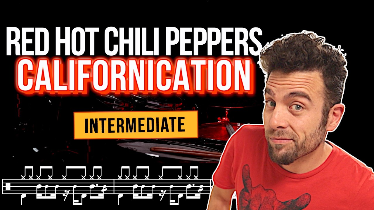 Red Hot Chili Peppers - Californication - Drum Cover (with scrolling drum score)