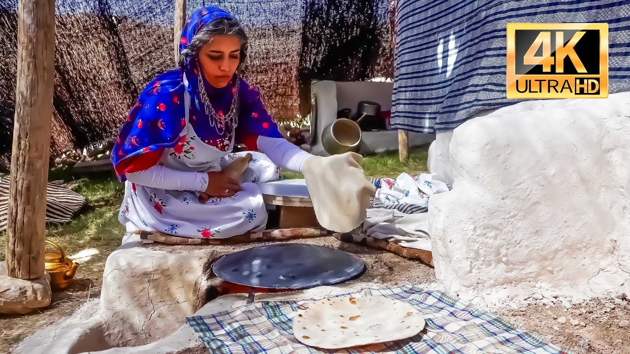Jow Noon: Sāji Barley Bread | Making Dairy Products | Iranian Nomad Lifestyle 