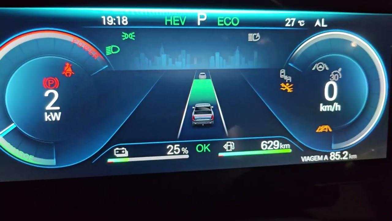 Vídeo 2. Teste BYD Shark apenas no modo elétrico. Faz 100km? Você vai se impressionar.