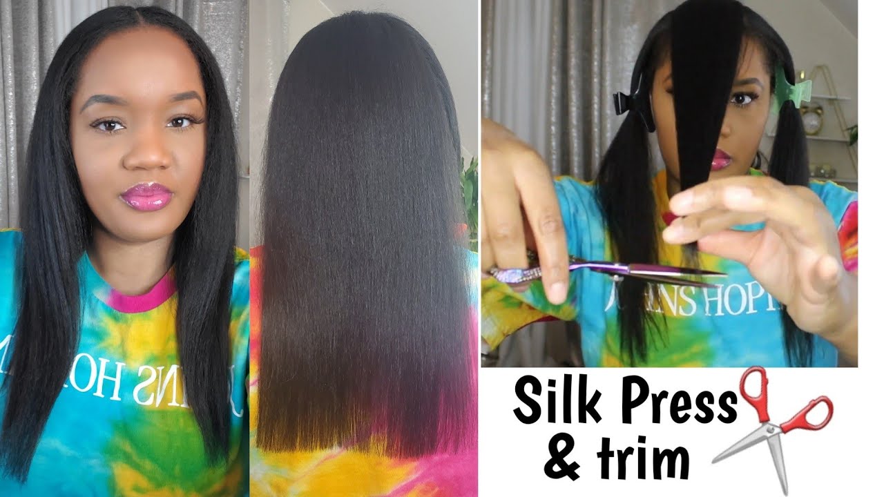 How To: Silk Press & Trim your OwN HaiR