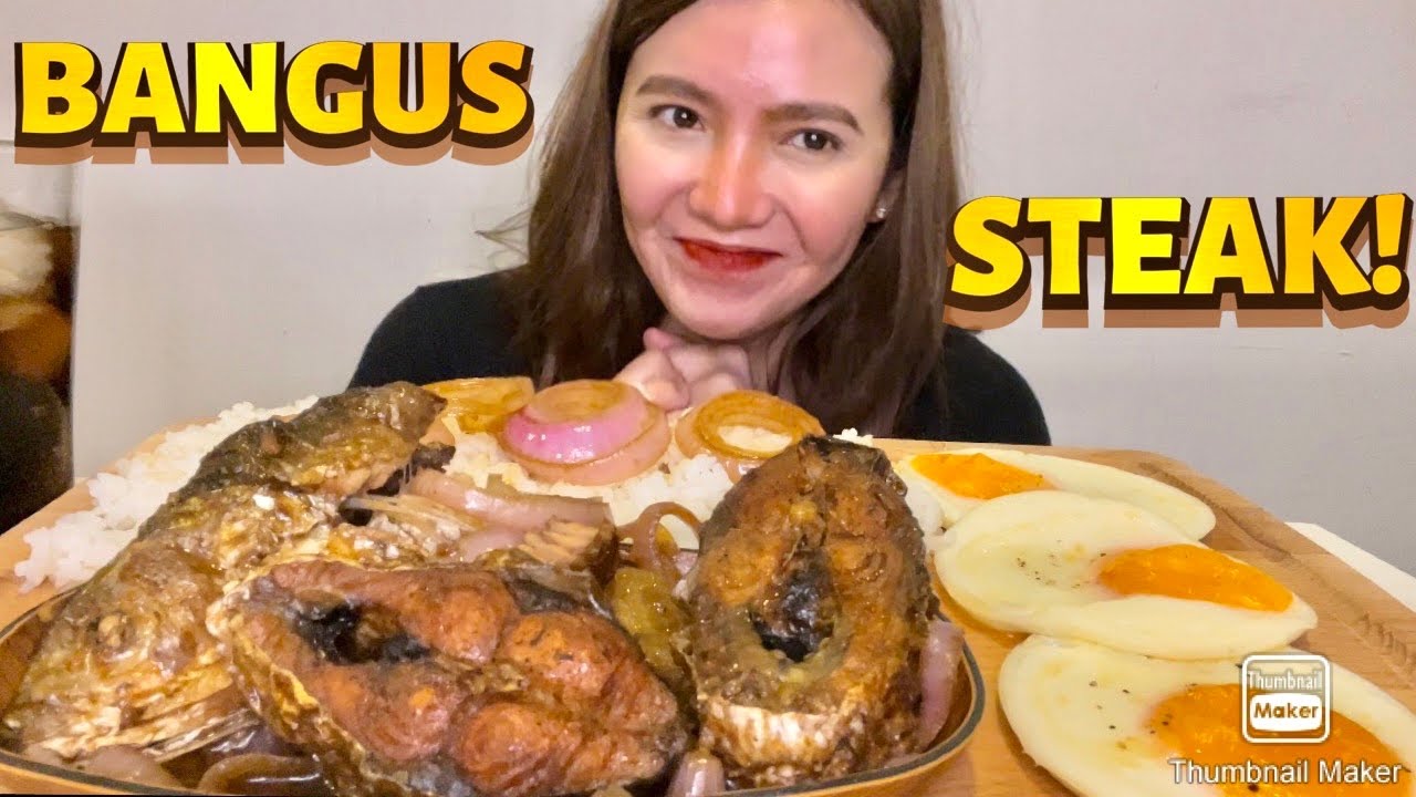BISTEK NA BANGUS + SUNNY SIDE UP EGGS MUKBANG || Pinoy Lunch || Sini Valencia