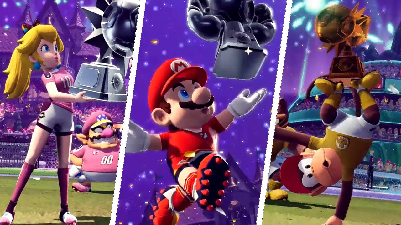 Mario Strikers: Battle League - All Trophy Celebrations (DLC Included)