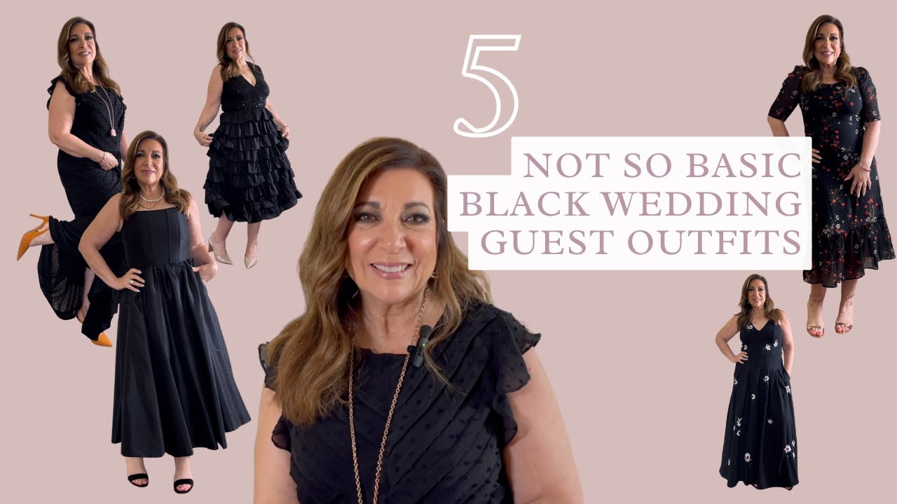 5 Not So Basic Black Wedding Guest Looks For Women Over 60 | eShakti Dress Haul | 2023 Wedding Guest