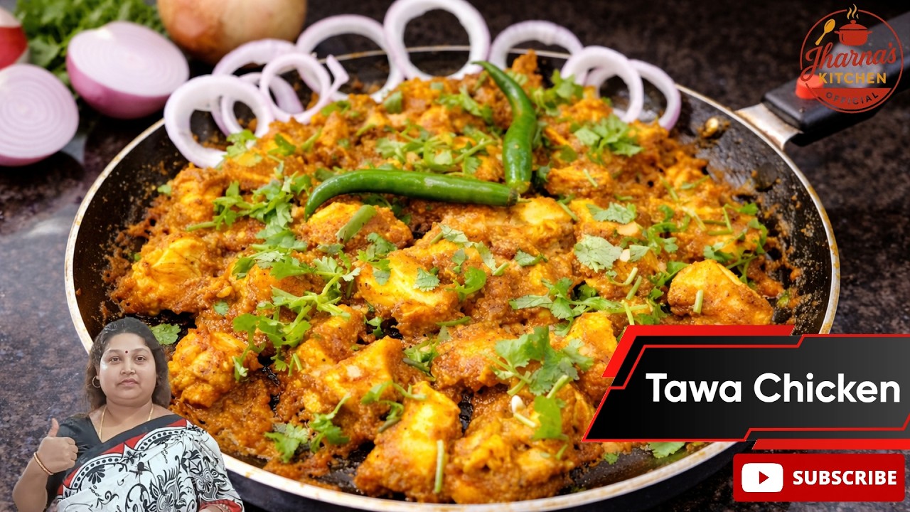 Tawa Chicken | তাওয়া চিকেন | Spicy Tawa Chicken Recipe | Jharna’s Kitchen Official