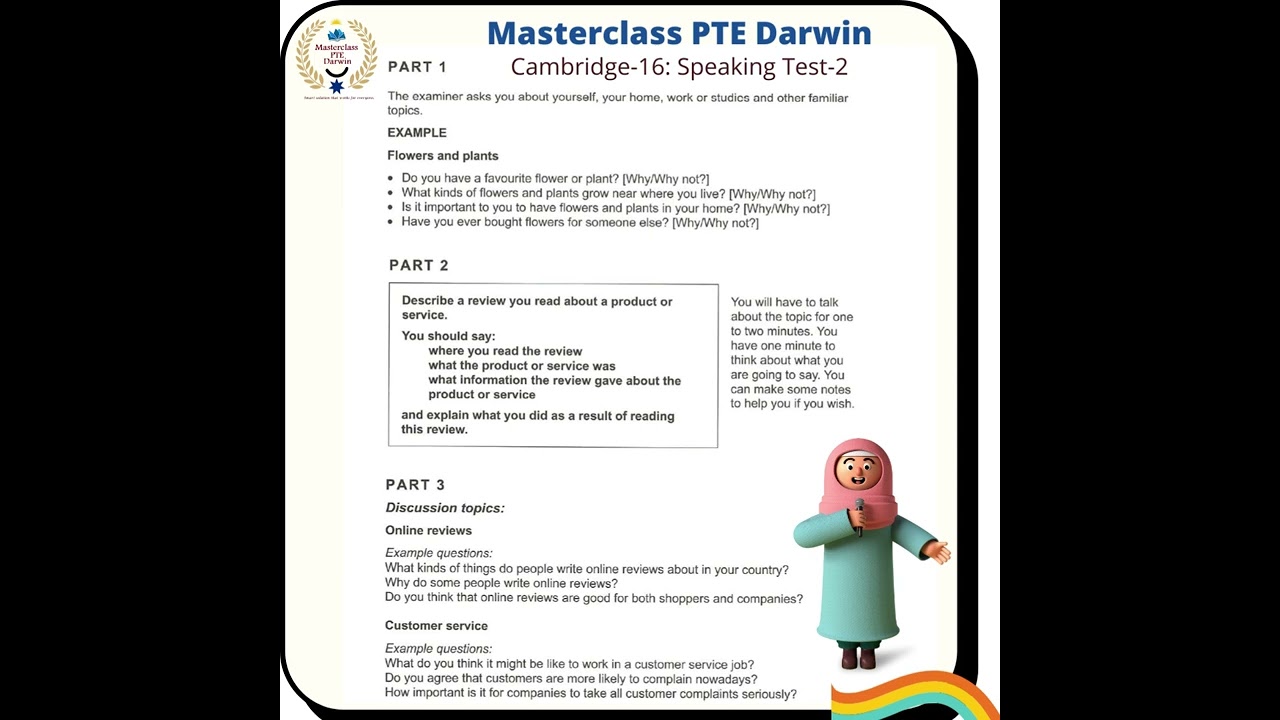 #IELTS Cambridge 16 Speaking Test 2
