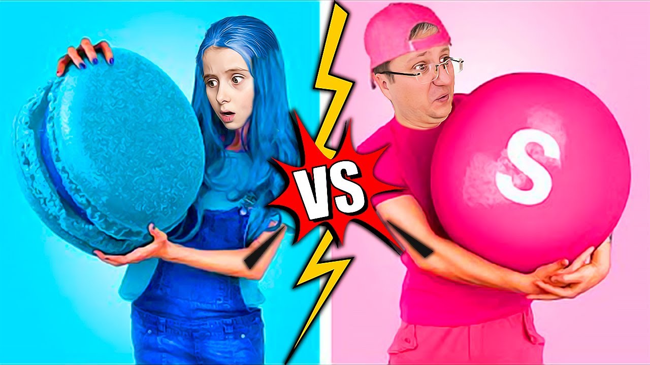 🌸 ROZ vs ALBASTRU 🚙 24 de ORE ⏰ doar într-o CULOARE 🤯 FILMUL