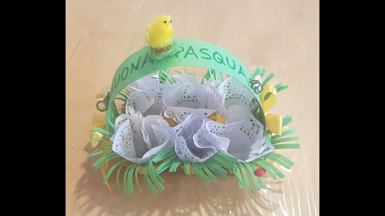 cestino di Pasqua/decorazione pasquale con scatola delle uova