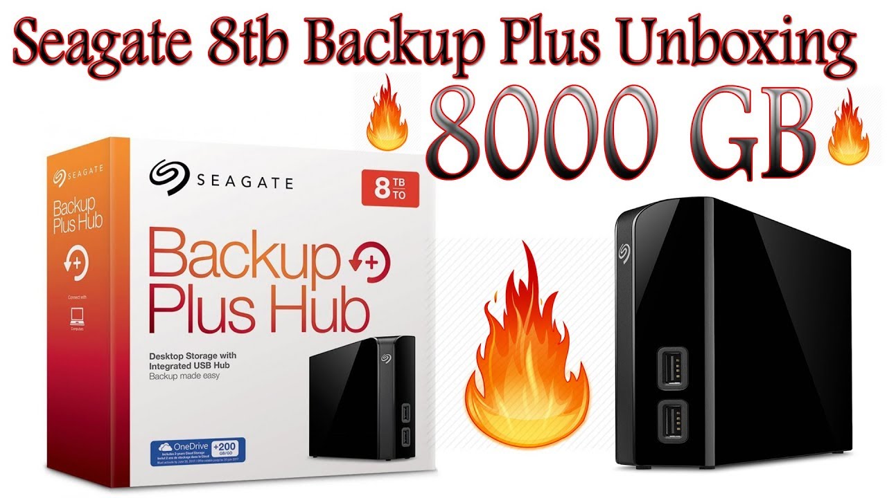 Seagate 8TB Backup Plus Hub USB 3.0 Desktop 3.5 inch External Hard Drive Unboxing 🔥