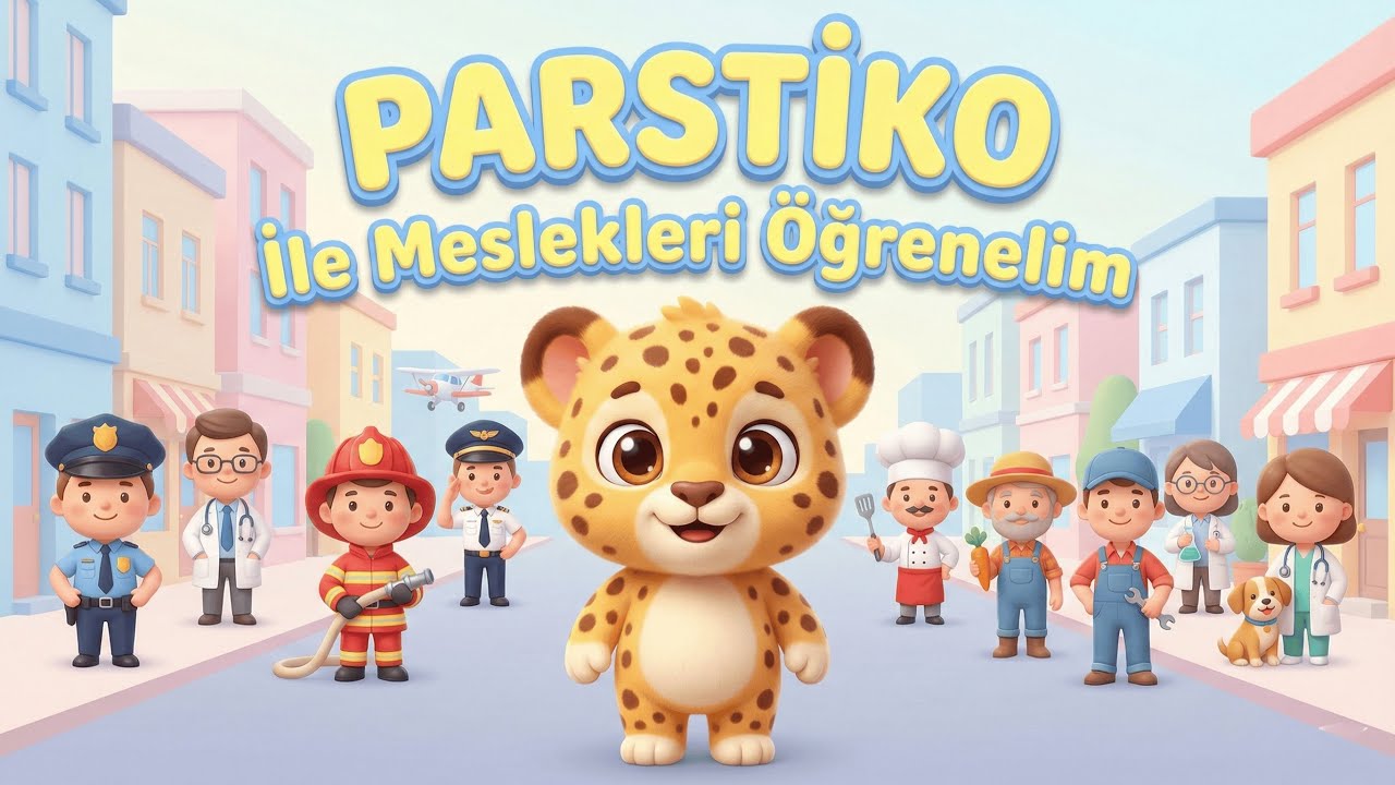 Parstiko ile Meslekleri Öğrenelim 👮‍♂️👩‍⚕️🚒 | Eğitici Çocuk Videosu
