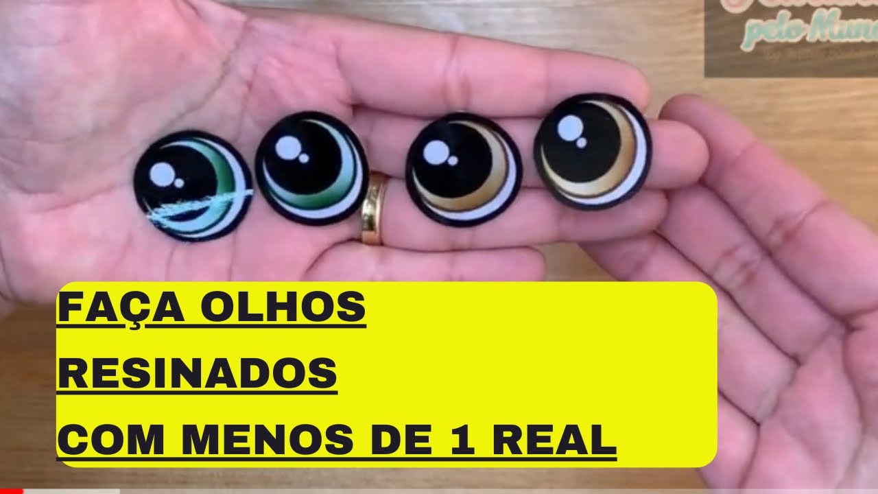 Como fazer olhos resinados para bonecas usando apenas um único produto/ gastando menos de 1 real