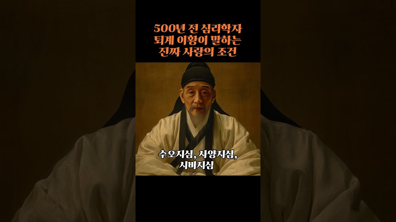 조선 최고의 심리학자 퇴계 이황이 말하는 진짜 사랑의 조건