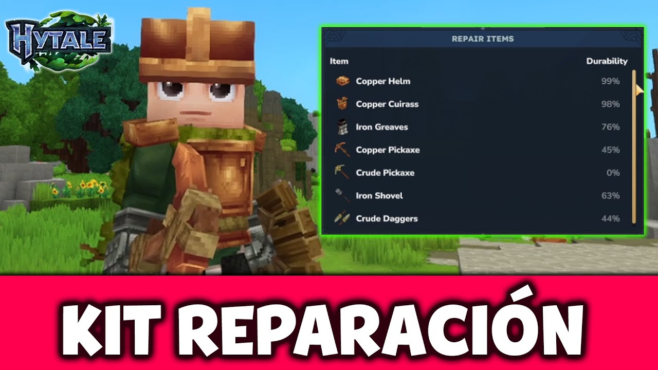 ✅ HOW TO REPAIR TOOLS AND ARMOR in HYTALE (Spanish Guide)