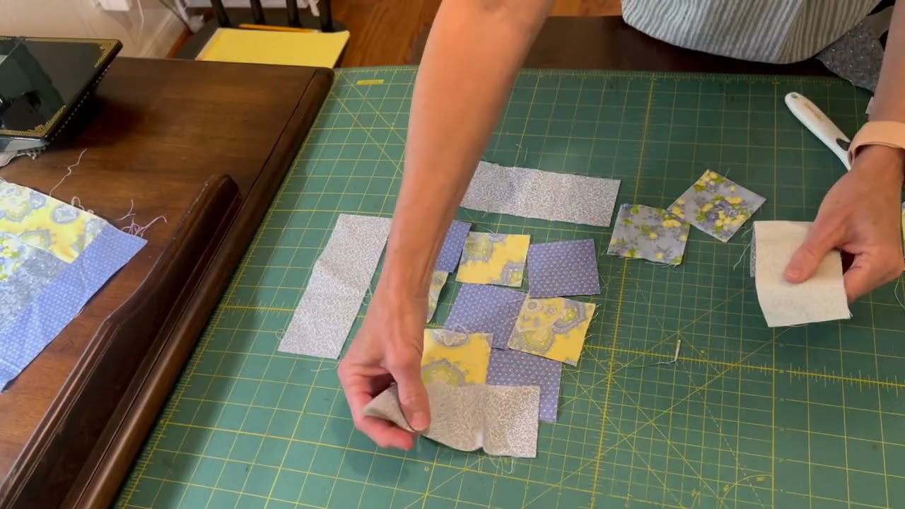 Sampler quilt with FOUND fabric!!