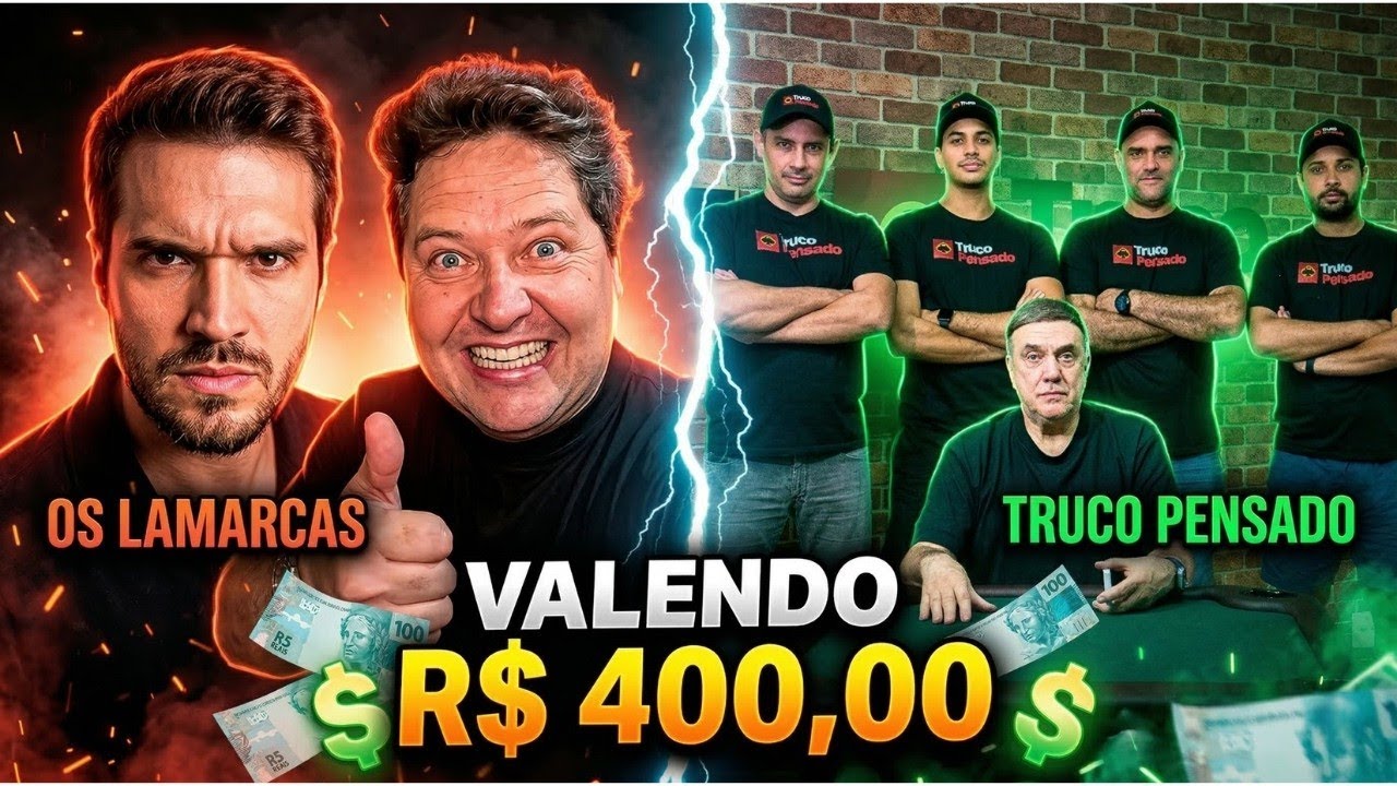 Truco Pensado X Os Lamarcas | Valendo R$ 400,00 | Ao Vivo