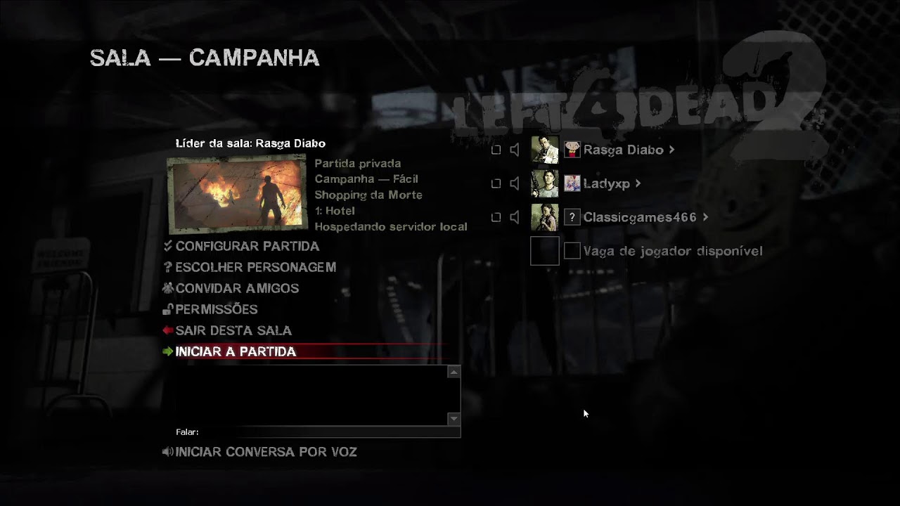 L4D 2 com os amigos Classic Games, LADYXP e Dih