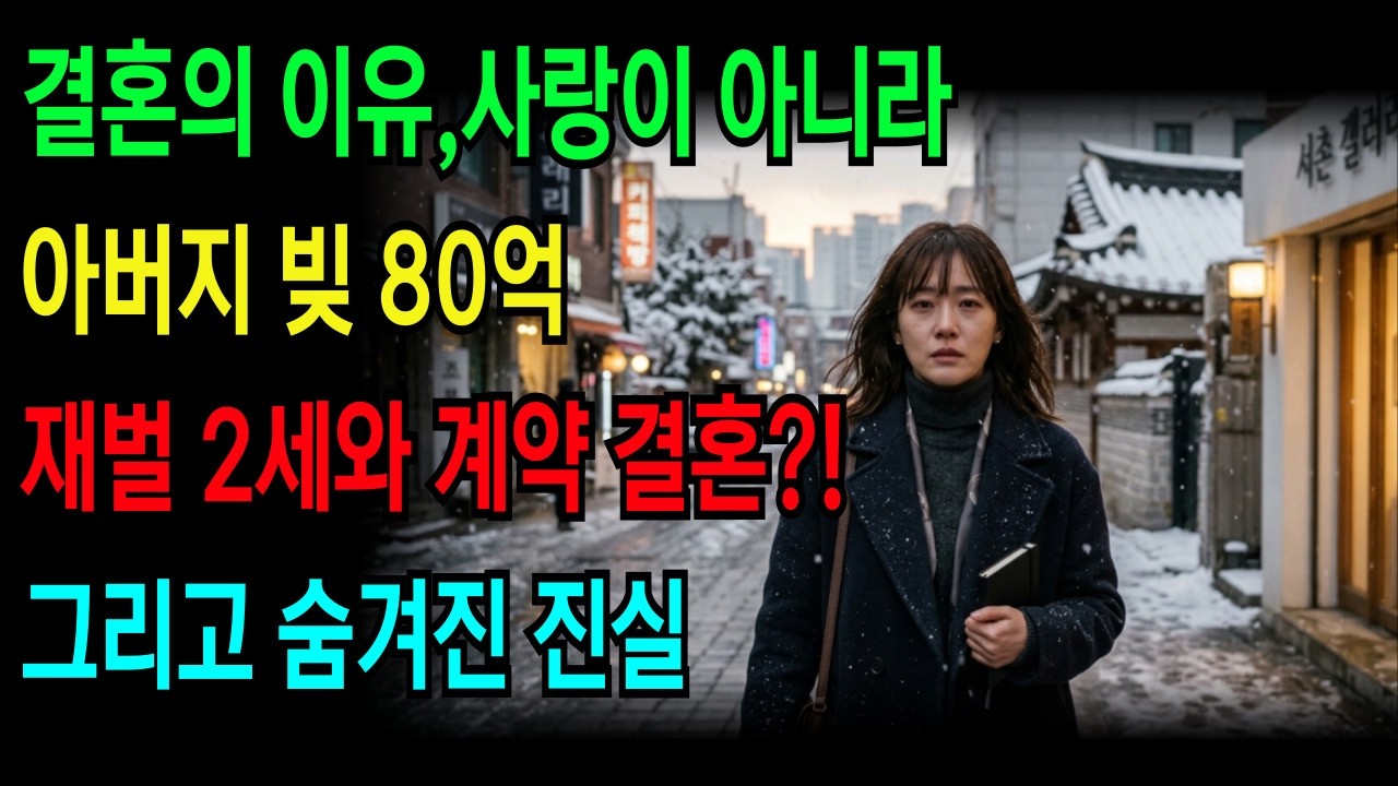 80억 빚을 갚기 위해 재벌 2세와 결혼한 여자… 그런데 결혼 뒤 밝혀진 충격적인 진실#계약결혼 #재벌2세 #인생스토리 #가족갈등 #감동사연