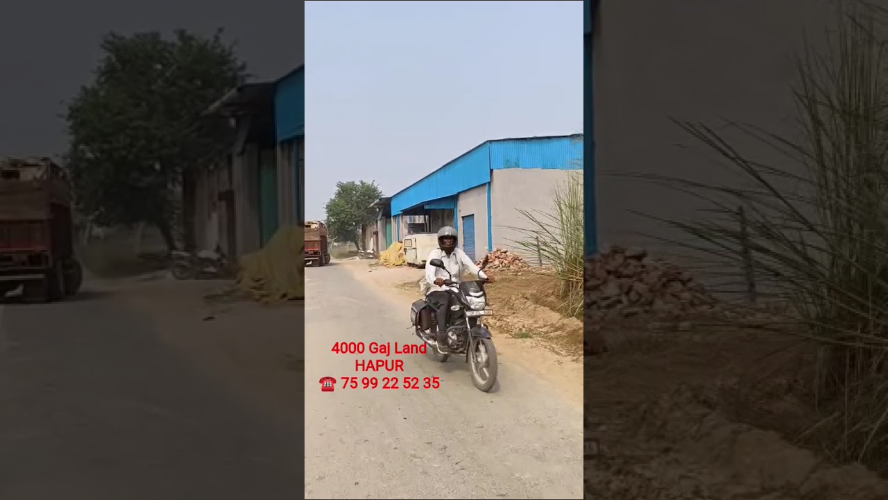 4,000 Gaj 2 Side Open Land HAPUR NH-9 Se 5 KM.OR Meerut Bulandshahar Highway 🛣️ 1Km.☎️75 99 22 5235