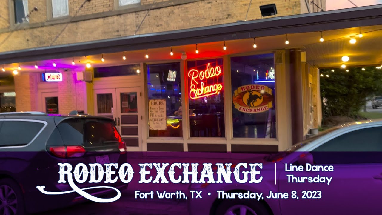 Rodeo Exchange in Fort Worth, Texas – Marcia leading a Thursday night line dancing night. 6-8-23.